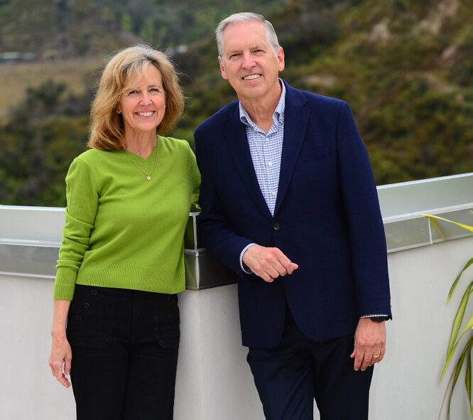 Laura and Tim Schneider are the owners of the Palisadian-Post in Pacific Palisades, California. (Photo credit: Rich Schmitt/Palisadian-Post)